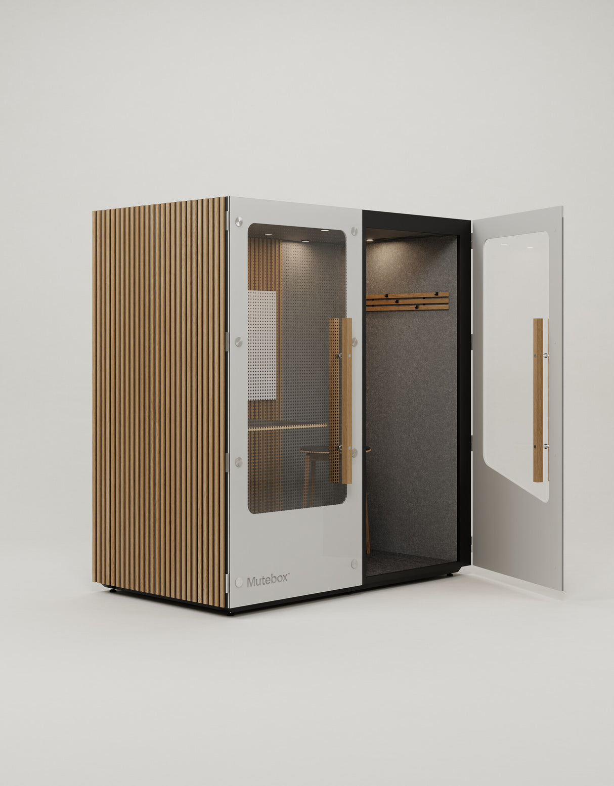 Mutebox Work Hvid dør / Classic Oak