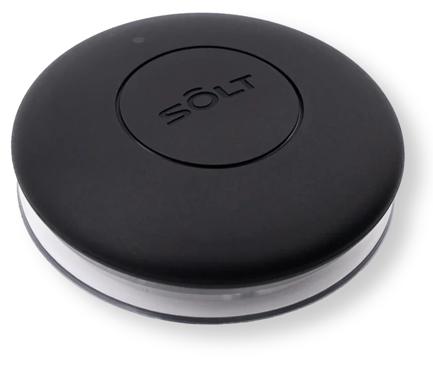 Discover Systems Kaldeknap rund Lux med cancel - sort