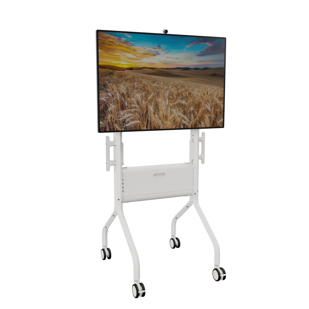 Chief Voyager Large Manual Height Adjustable AV Cart, White