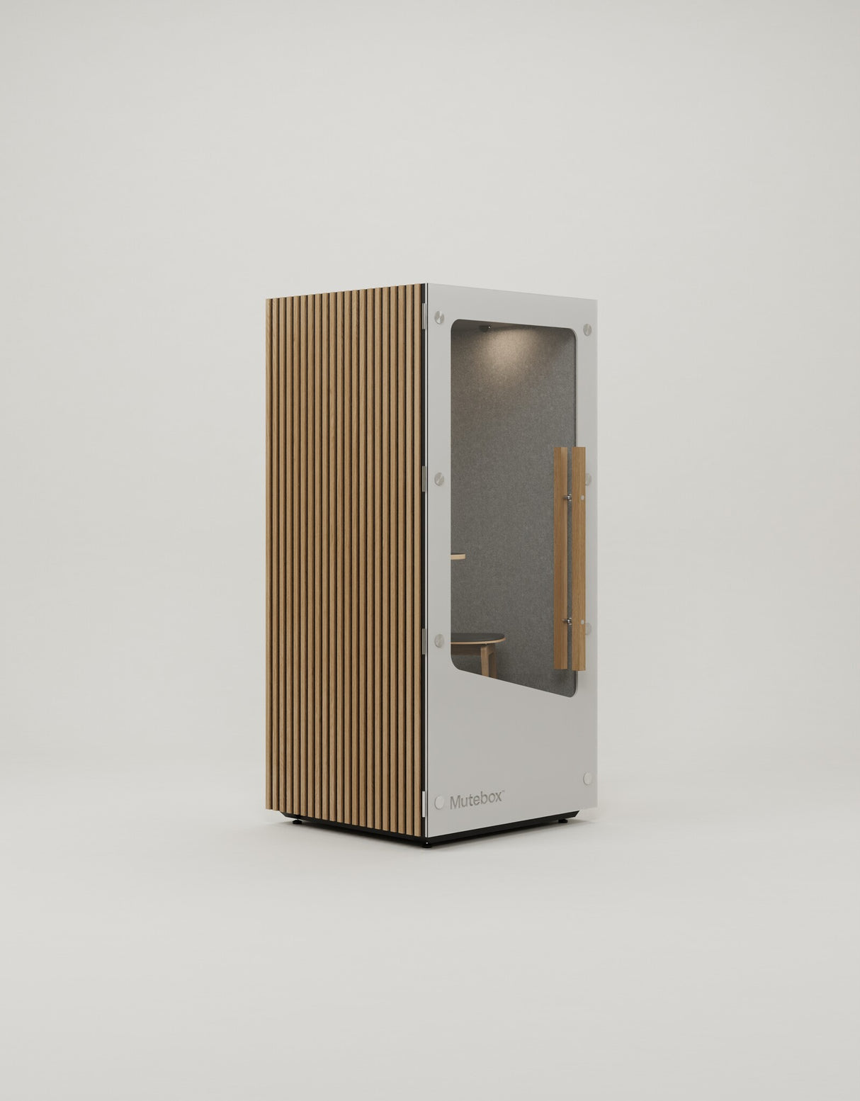 MuteBox One (Dual Glass) Hvid dør / Classic Oak