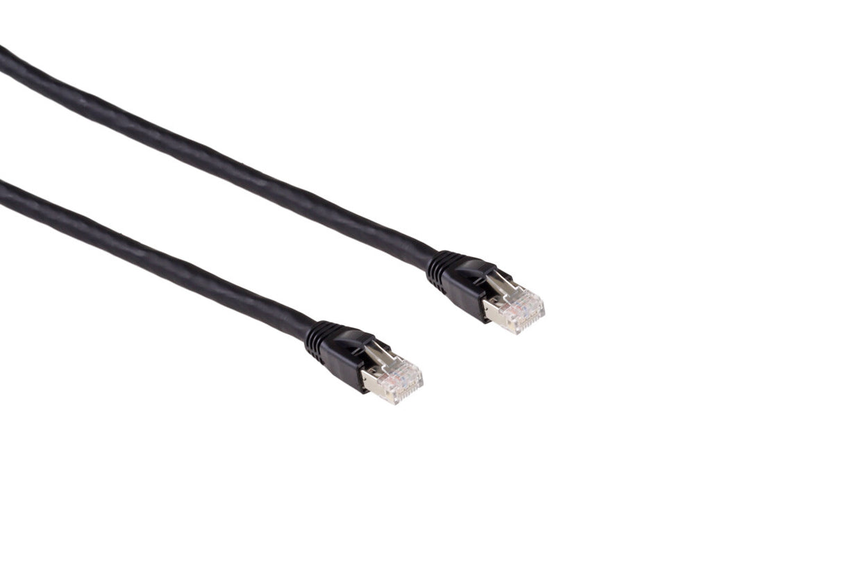 Mercodan PRO HDbaseT 5,0m, KAT7 S/FTP Patchkabel,, sort, LSZH Halogenfri, AWG23 Solid networking cable Black 5 m Cat6 S/FTP (S-STP)