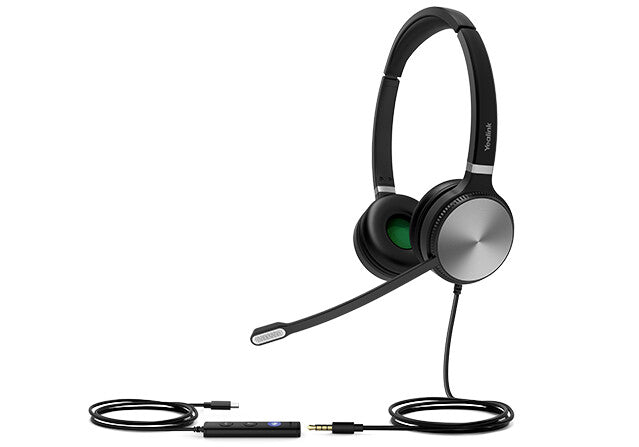 Yealink UH36 Dual Teams USB-C Headset Wired Head-band Office/Call center USB Type-C Black, Silver