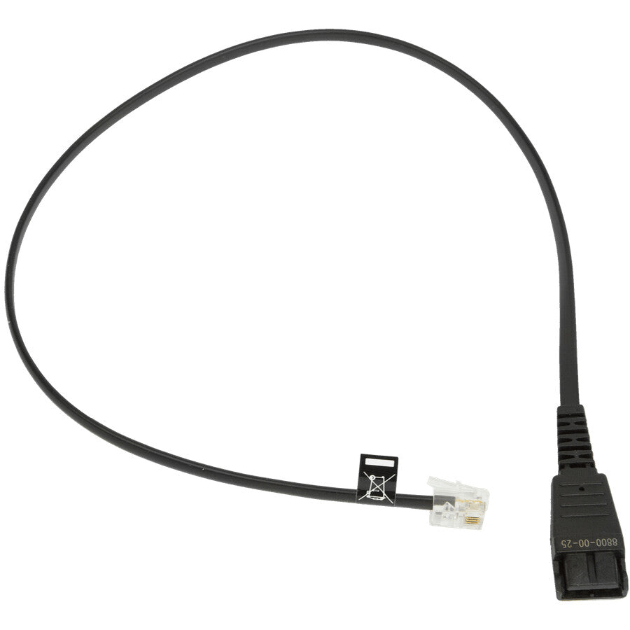 Jabra QD cord, straight, mod plug
