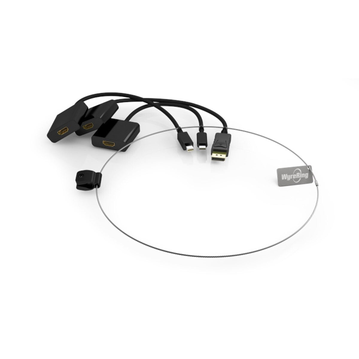 Wyrestorm WYRERING Adapter Ring with USB-C, DisplayPort™ & Mini DisplayPort™ to HDMI with Cable Lock