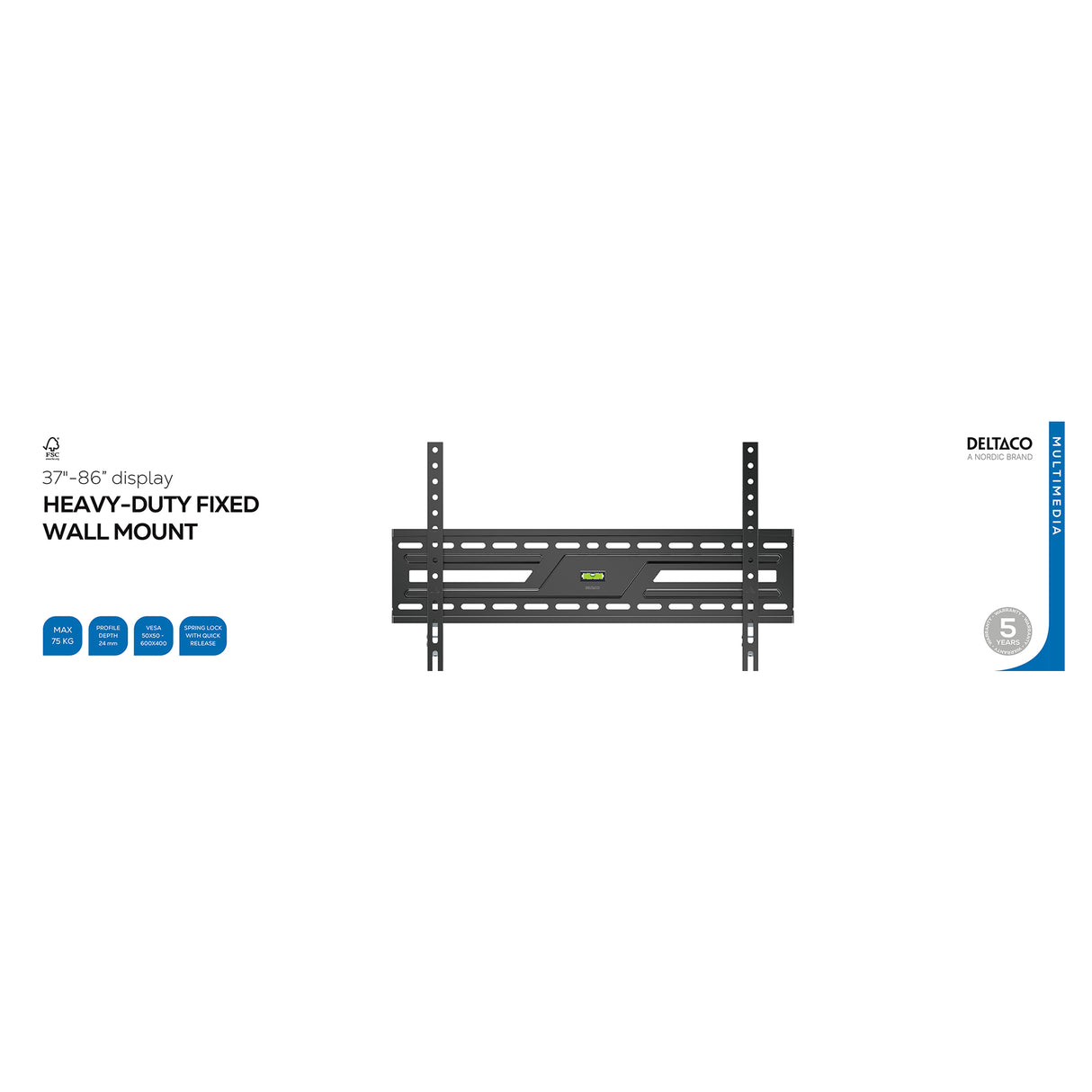 Deltaco ARM-1151-B TV mount/stand 2.18 m (86") Black