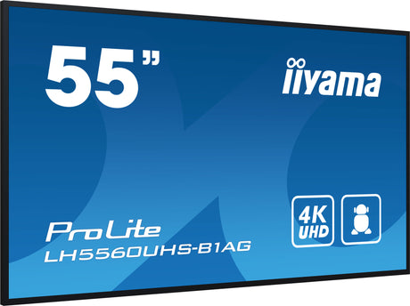iiyama 55" 4K UHD professional digital signage display with advanced control and connectivity options