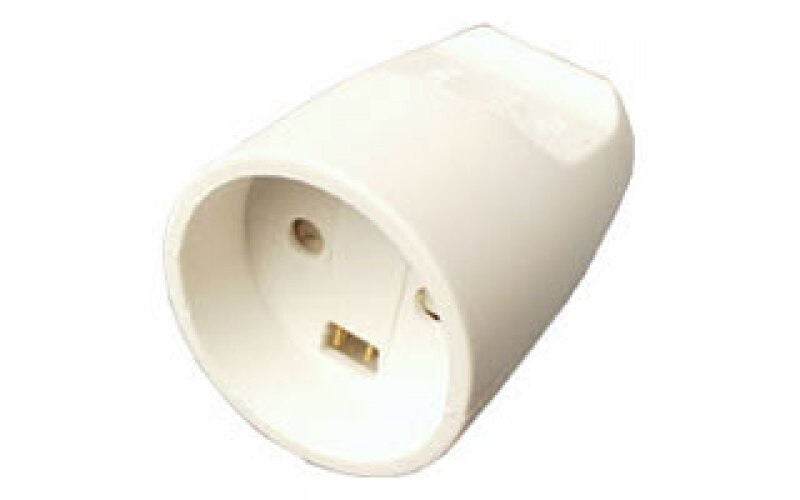 Mercodan Forlængerled m/jord, lige, hvid