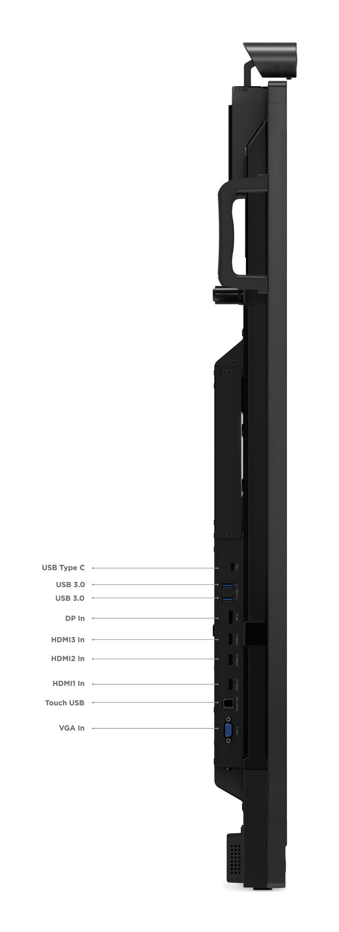 Lenovo ThinkVision T65 computer monitor 165.1 cm (65") 3840 x 2160 pixels 4K Ultra HD LED Touchscreen Black