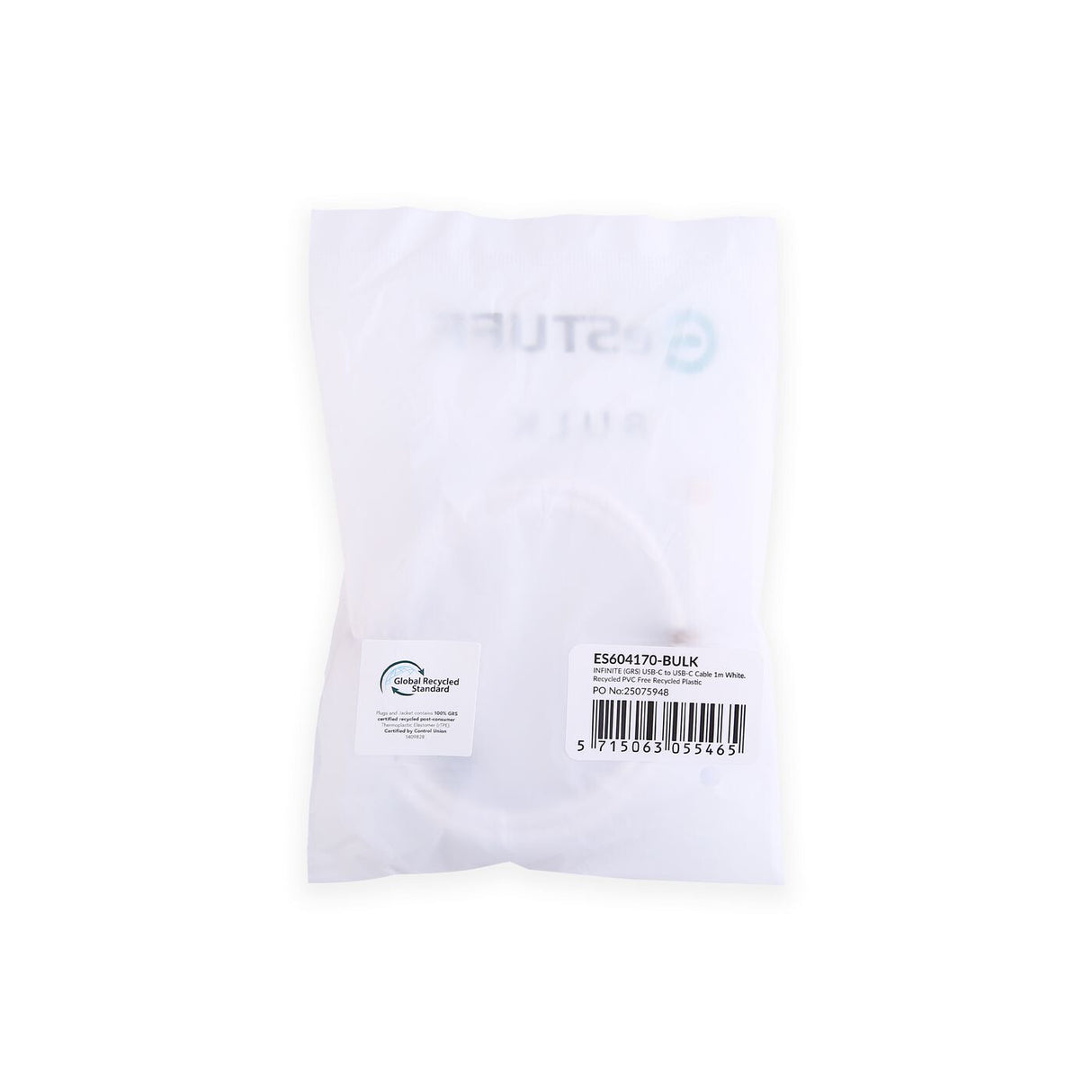 eSTUFF ES604170-BULK USB cable USB 2.0 1 m USB C White
