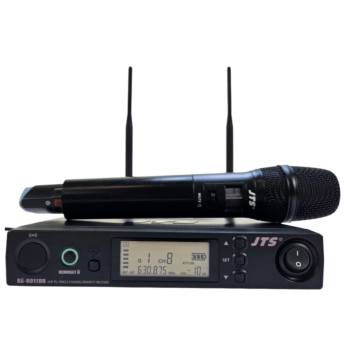 JTS Trådløs håndholdt dynamisk super cardioid mikrofon inkl. modtager