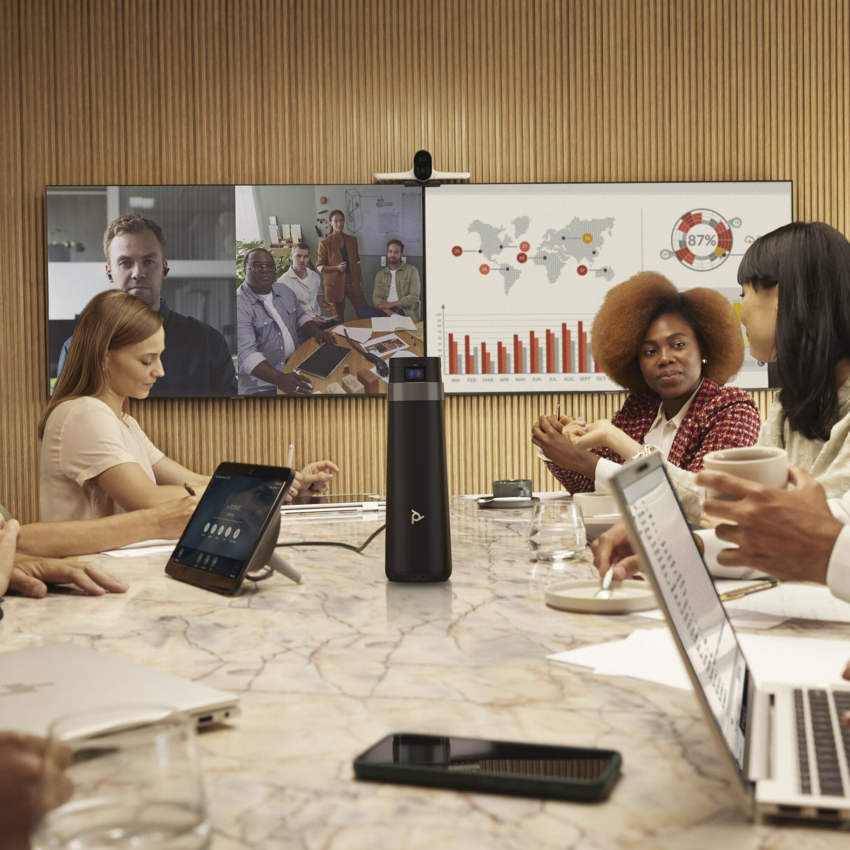 HP Poly Studio G62 Video Conferencing System With Mounting Plate Kit No Power Cord TAA
