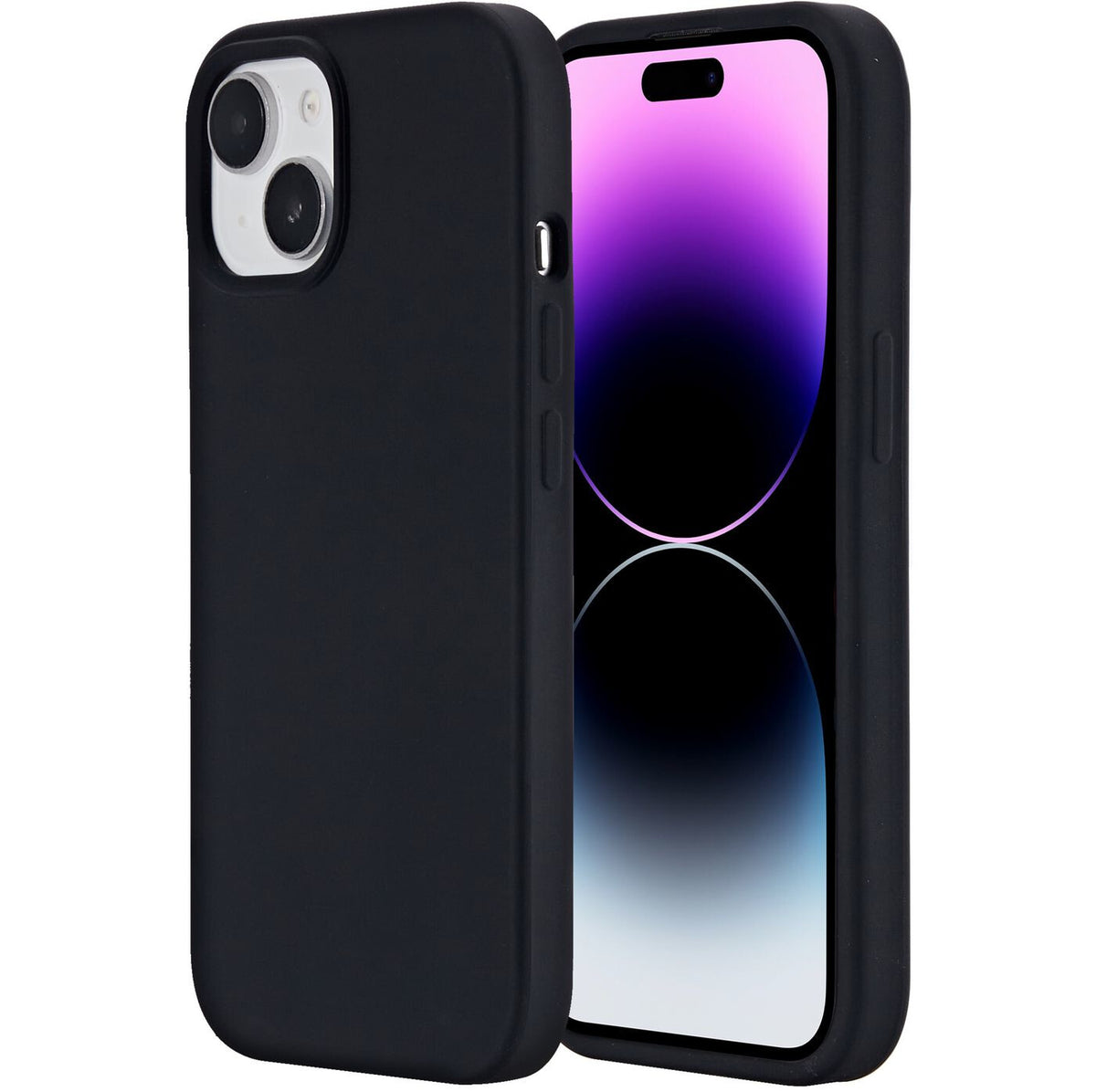 eSTUFF iPhone 15 INFINITE ROME Magnetic Silicone Cover - Black - 81% recycled material