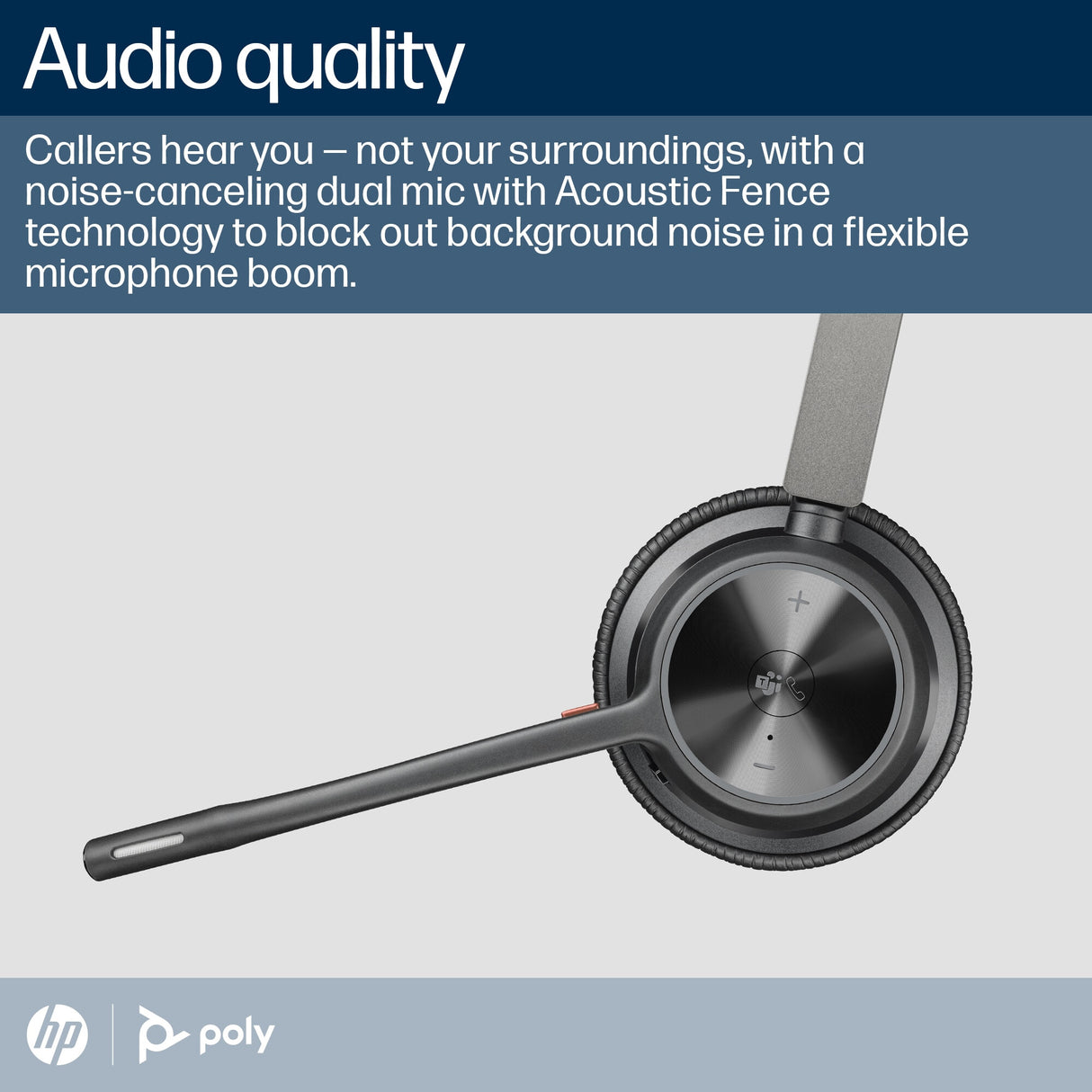 HP Poly Voyager 4320-M Microsoft Teams Certified Headset +BT700 dongle +Charging Stand