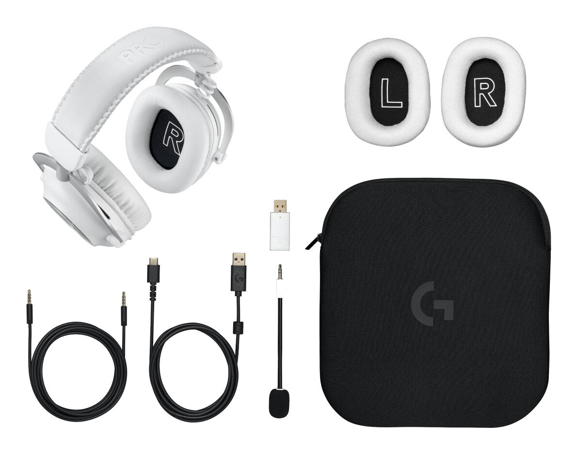 Logitech G 981-001269 headphones/headset Wired & Wireless Head-band Gaming Bluetooth Black, White