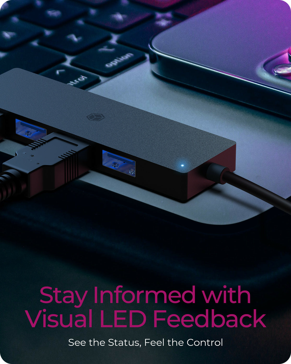 ICY BOX Usb 3.2 Gen 1 (3.1 Gen 1) Type-A + Type-C 5000 Mbit/S Black