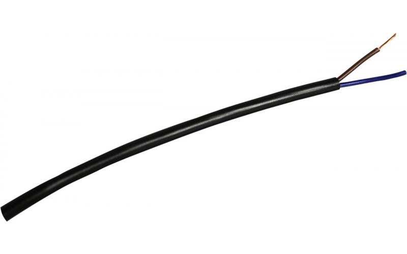 Mercodan 2x1,50mm² sort strømkabel