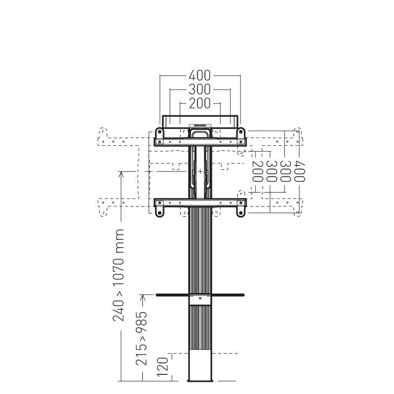Erard EXOSTAND 400 190.5 cm (75") Black, Titanium