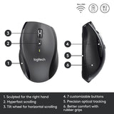 LOGITECH M705 Mouse right-handed laser wireless 2.4 GHz USB wireless receiver grey