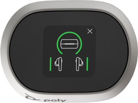 POLY Voyager Free 60+ UC M White Sand Earbuds +BT700 USB-A Adapter +Touchscreen Charge Case