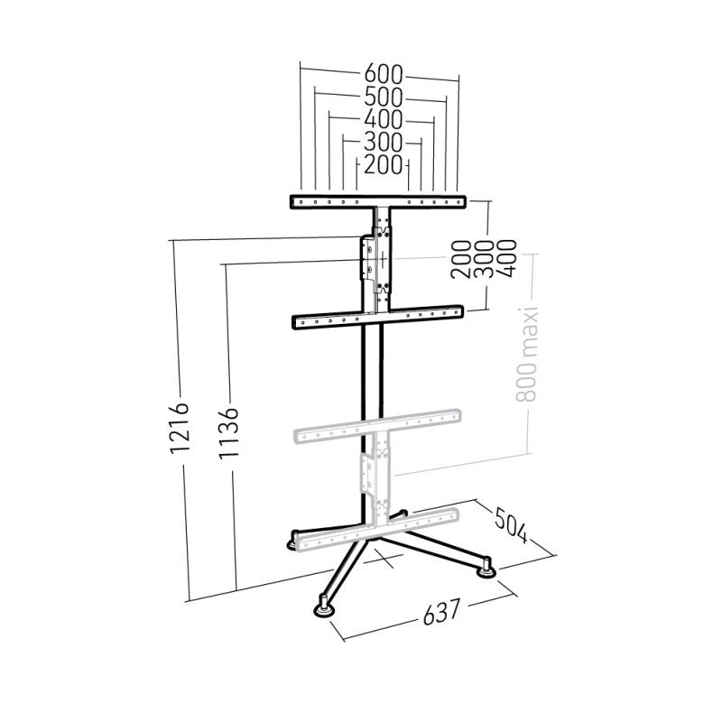 Erard KANA 1400XL Wall mount White, Black