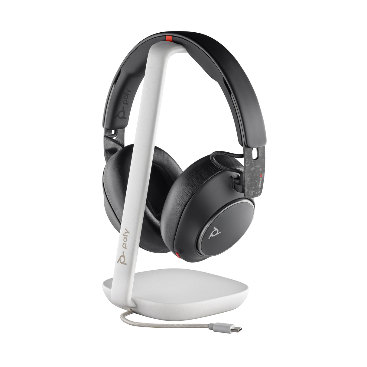 Poly Voyager Surround 85 UC USB-C Headset +USB-C/A Adapter +Charging Stand