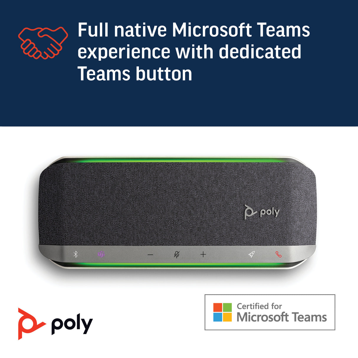 Poly Sync 40+ Microsoft Teams Certified USB-A USB-C Speakerphone +BT700 USB-A Adapter