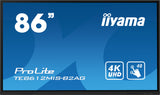 iiyama TE8612MIS-B2AG skilte display Digital A-tavle 2,18 m (86") LED Wi-Fi 400 cd/m² 4K Ultra HD Sort Berøringsskærm Indbygget processer Android 24/7