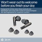 Poly Voyager Free 60+ UC Carbon Black Earbuds +BT700 USB-A Adapter +Touchscreen Charge Case