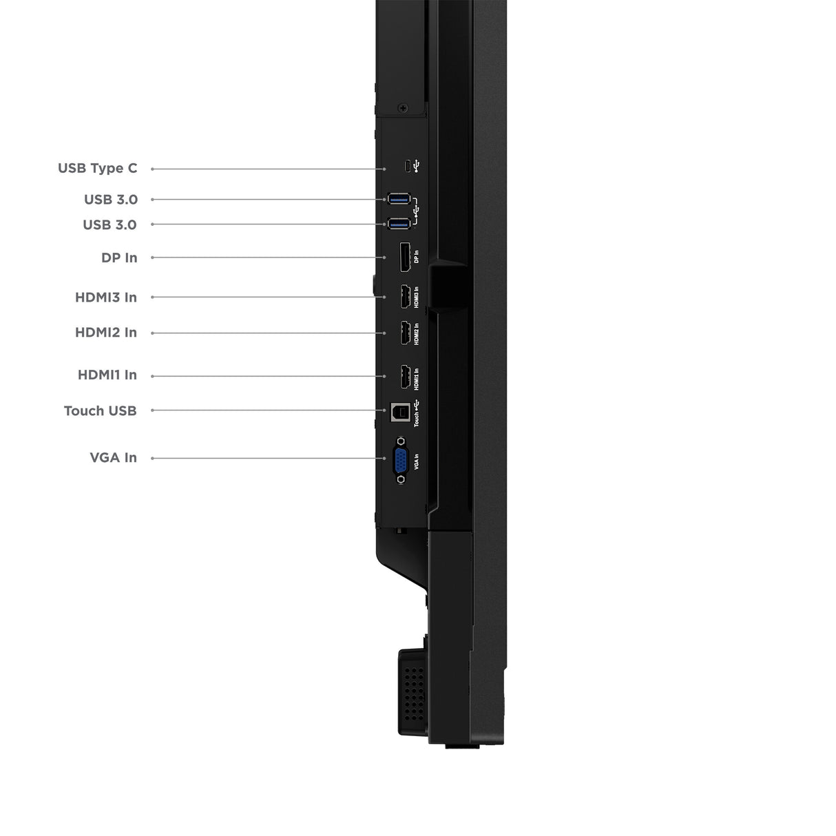 Lenovo ThinkVision T65 computer monitor 165.1 cm (65") 3840 x 2160 pixels 4K Ultra HD LED Touchscreen Black