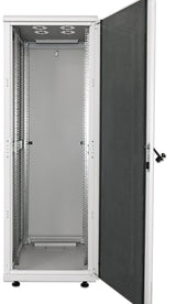 Intellinet 19" Network Cabinet - Free Standing, 42U, 800x800mm (width x depth), Grey, Assembled, Max 1500kg, Multi-Point Door Lock, One Lock Per Side Panel, Usable Depth 123 to 573mm, IP20 rated, Rack, Steel