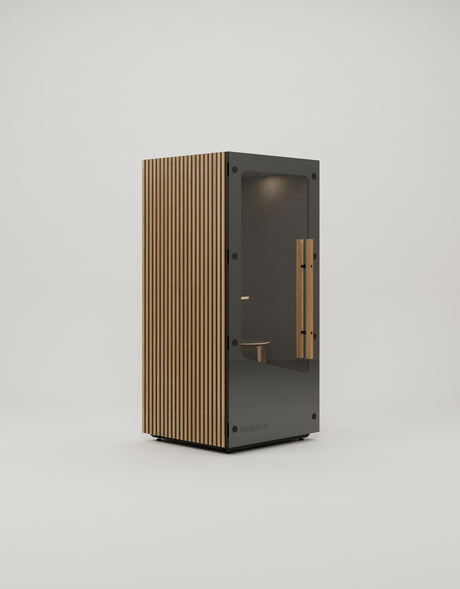 MuteBox One (Dual Glass) Sort dør / Classic Oak