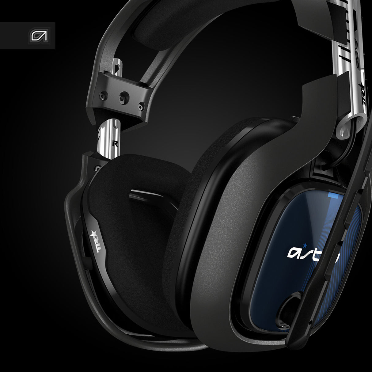 ASTRO Gaming A40 TR Headset Ledningsført Spil Sort, Blå, Sølv