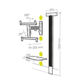 Erard EXOSTAND 400 190.5 cm (75") Black, Titanium