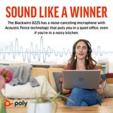 Poly Blackwire 8225 Stereo Microsoft Teams Certified USB-C Headset +USB-C/A Adapter