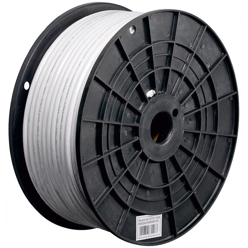 Mercodan 245215 coaxial cable 100 m White