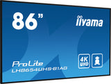 iiyama ProLite 86" 4K UHD Professional Digital Signage 24/7 display featuring Android OS, FailOver and Intel® SDM slot