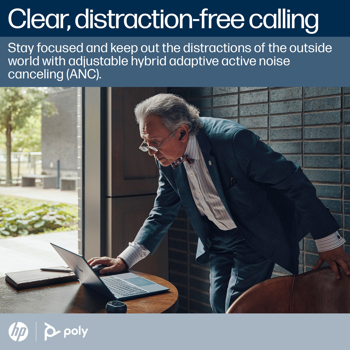 Poly Voyager Free 60+ UC Carbon Black Earbuds +BT700 USB-A Adapter +Touchscreen Charge Case