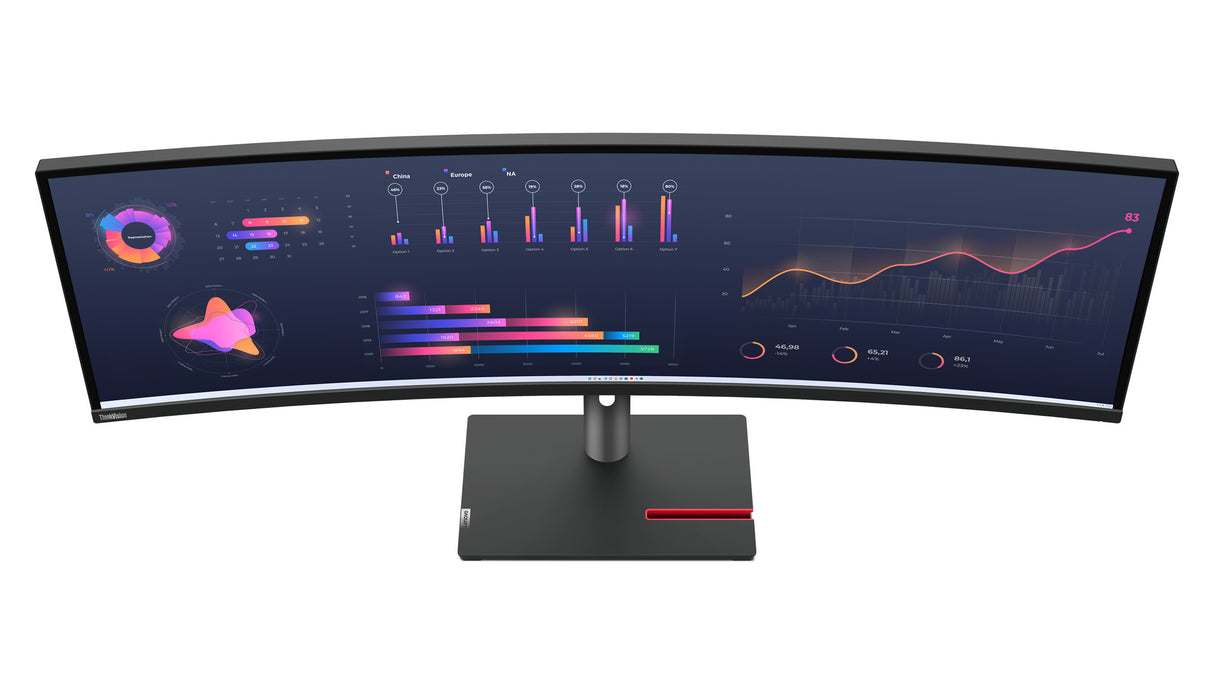 Lenovo ThinkVision P49w-30 LED display 124.5 cm (49") 5120 x 1440 pixels DQHD Black