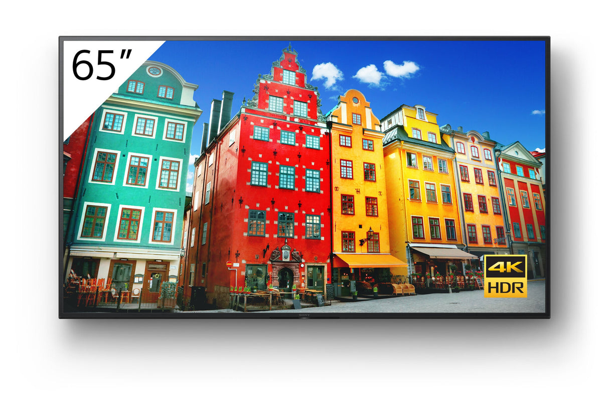 Sony FW-65BZ30J/TM Signage Display Digital signage flat panel 165.1 cm (65") IPS Wi-Fi 440 cd/m² 4K Ultra HD Black Built-in processor Android 10