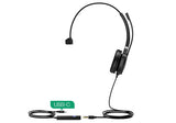 Yealink UH36 Mono Teams Headset Wired Head-band Office/Call center USB Type-C Black, Silver