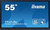 iiyama TE5512MIS-B1AG skilte display Digital fladpaneldisplay 139,7 cm (55") LED Wi-Fi 400 cd/m² 4K Ultra HD Sort Berøringsskærm Indbygget processer Android 11 16/7