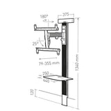Erard EXOSTAND 400 190.5 cm (75") Black, Titanium