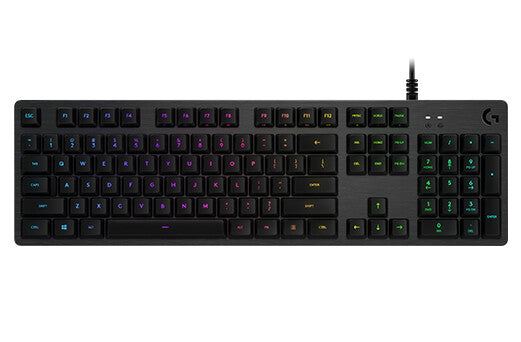 Logitech G G512 CARBON LIGHTSYNC RGB Mechanical Gaming Keyboard with GX Red switches tastatur Spil USB Nordisk Kulfiber