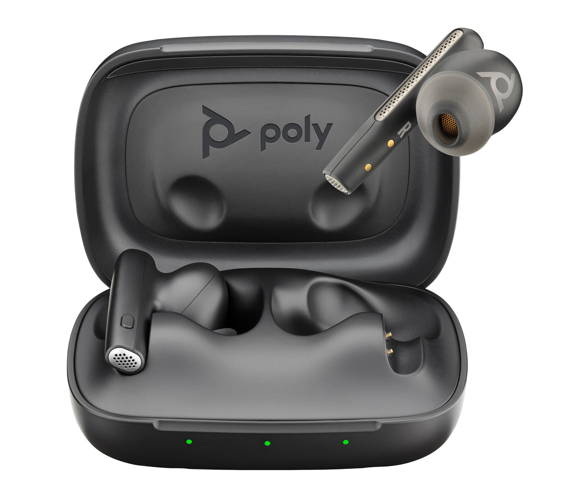 Poly Voyager Free 60 UC Carbon Black Earbuds +BT700 USB-C Adapter +Basic Charge Case