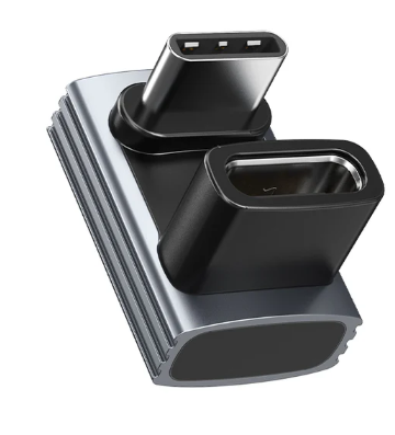 Cabletime USB-C vinkel adapter, bagudvendt, 40Gbps, 240W