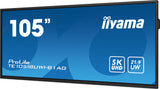 iiyama TE10518UWI-B1AG skilte display Digital A-tavle 2,67 m (105") LED Wi-Fi 450 cd/m² 5K Ultra HD Sort Berøringsskærm Indbygget processer Android 24/7