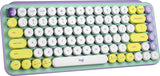 Logitech POP Keys tastatur Universel RF trådløs + Bluetooth QWERTY Portugisisk Grøn, Violet, Hvid, Gul