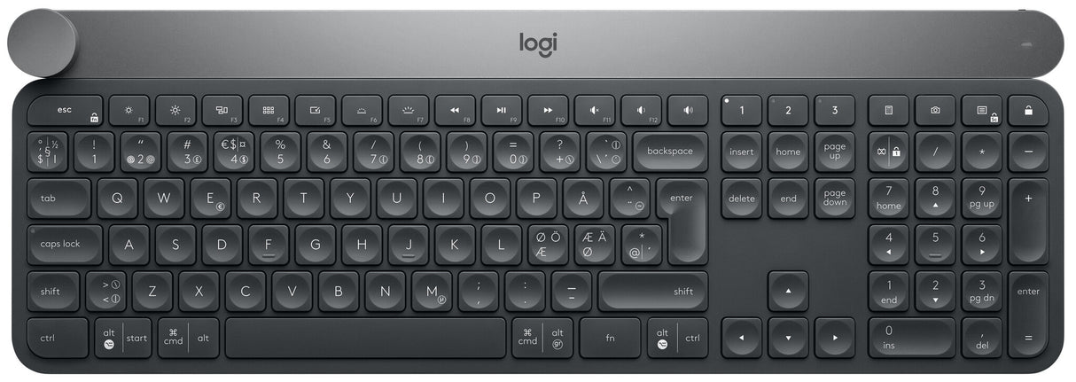 Logitech 920-008502 tastatur Universel RF trådløs + Bluetooth QWERTY Nordisk Sort, Grå