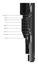 Lenovo ThinkVision T86 computer monitor 2.18 m (86") 3840 x 2160 pixels 4K Ultra HD LED Touchscreen Black