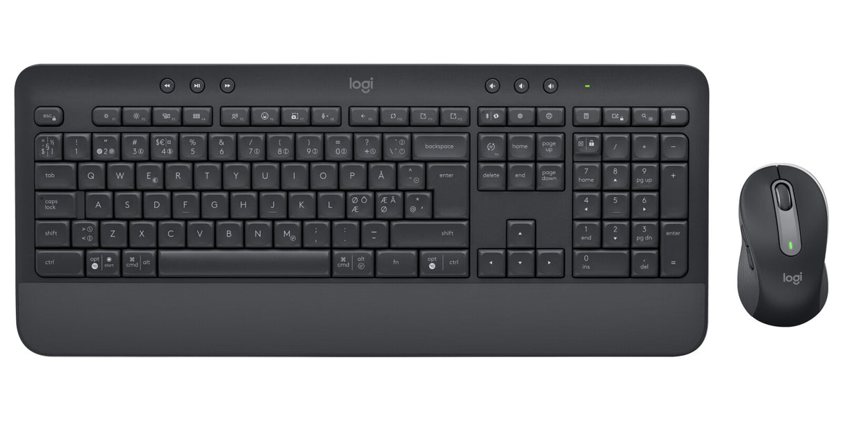 Logitech 920-011010 tastatur Mus inkluderet Kontor Bluetooth QWERTY Nordisk Grafit